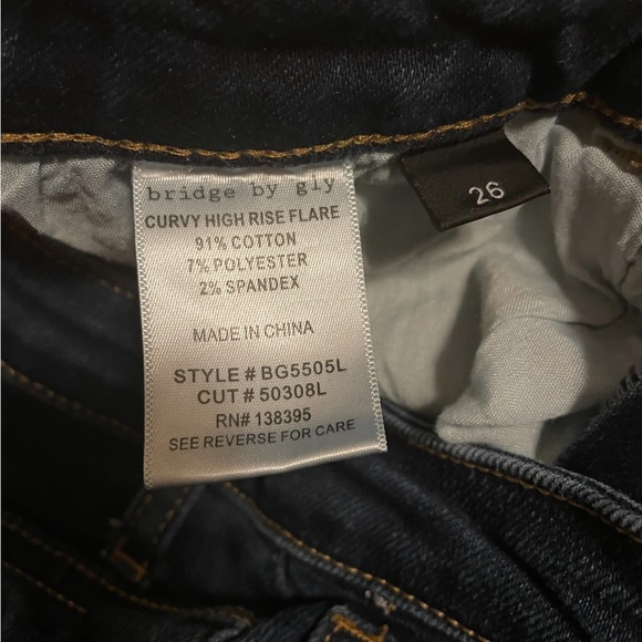 Bridge By GLY Curvy High Rise Flare Jeans 26/33 OPEN TO OFFERS - Picture 4 of 15